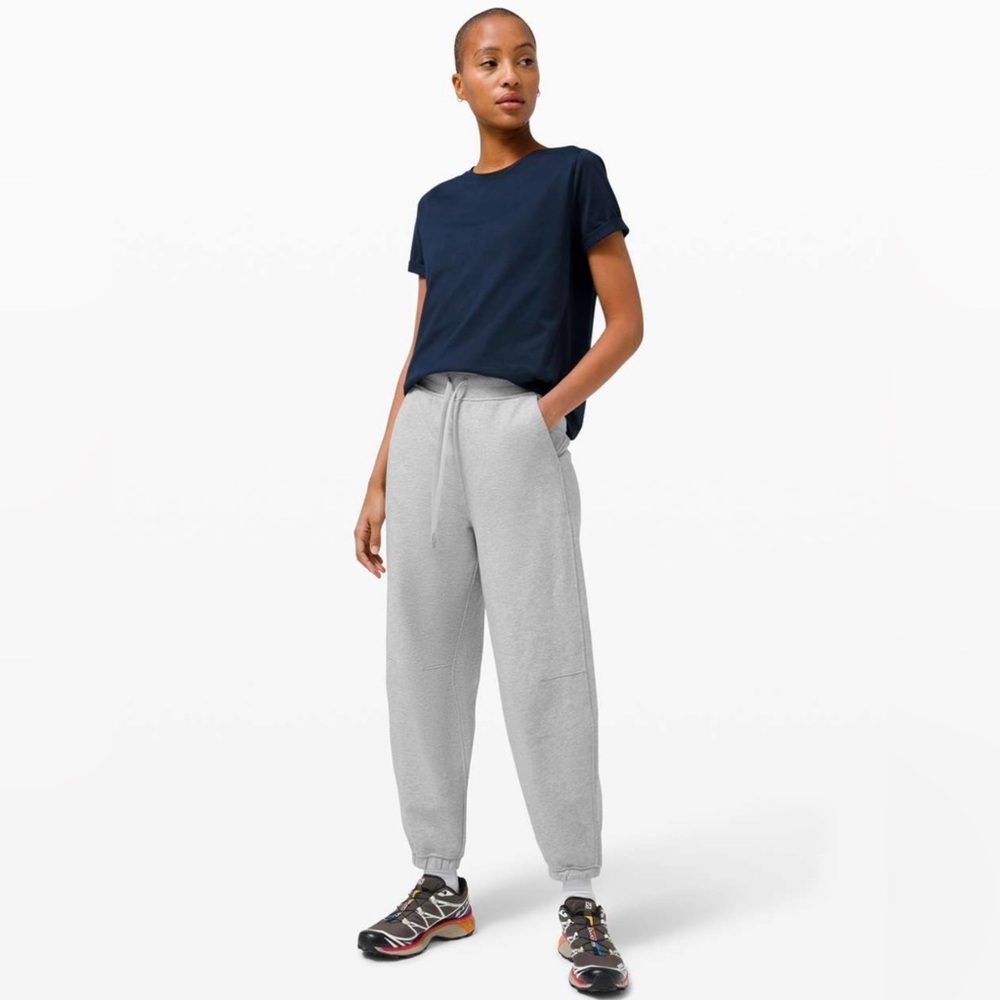 Relaxed Fit French Terry Jogger - Heathered Core Light Grey